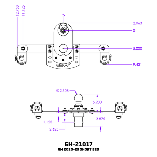 Gen-Y Hitch GoosePuck GEN 2 Gooseneck Trailer Hitch Ball (MPN: GH-21017)