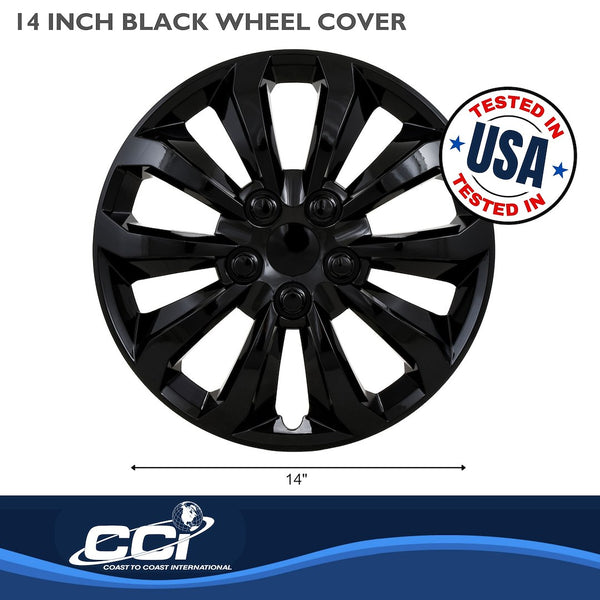 Coast To Coast 14 Inch Wheel Cover Set (MPN: 106114BLK)
