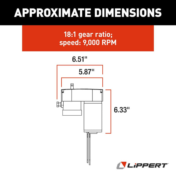 Lippert Slide Out Motor (MPN: 125802)
