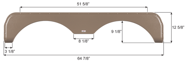Icon Fender Skirt for Tandem Axle RVs (MPN: 16295)