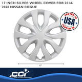 17 Inch 10 Spoke Silver Wheel Cover Set (MPN: IWC51917S)