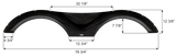 Icon Fender Skirt for Tandem Axle RVs (MPN: 16705)