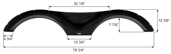 Icon Fender Skirt for Tandem Axle RVs (MPN: 16705)