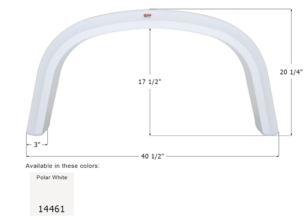 Icon Fender Skirt for Single Axle RVs (MPN: 14461)