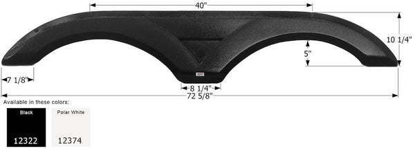Icon Fender Skirt for Tandem Axle RVs (MPN: 12374)
