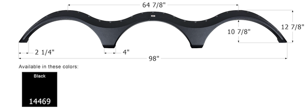 Icon Fender Skirt for Triple Axle Vehicles (MPN: 14469)