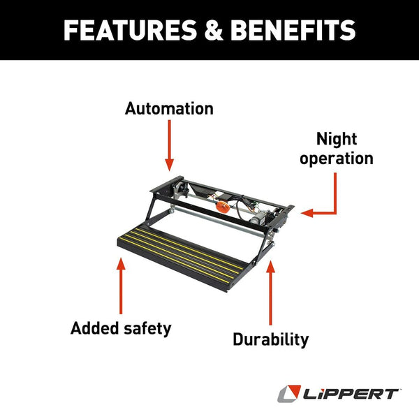 Lippert Components Electric Folding Step (MPN: 372604)