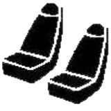 Fia SL60 Series Leatherlite Seat Cover (MPN: SL68-5 GRAY)