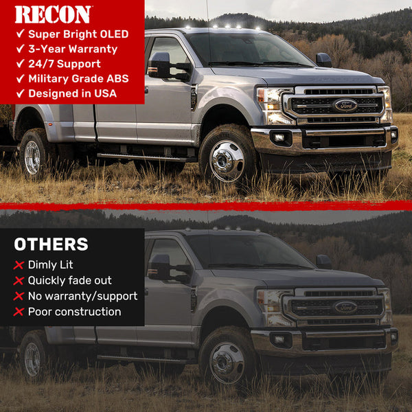 Recon Accessories Roof Marker Light (MPN: 264342BKHPWH)