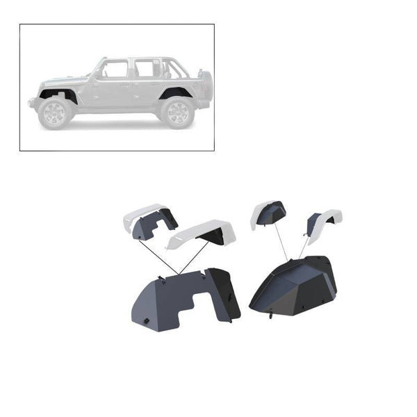 Black Horse Off Road Inner Fender Set (MPN: TFFJL4)