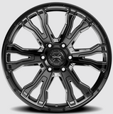 Torque Wheels 20 Inch Gloss Black Milled Wheel (MPN: TW407C-20908413-12)