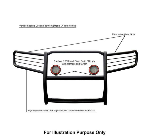 Black Horse Grille Guard Kit (MPN: 17A080202MA-PLFR)