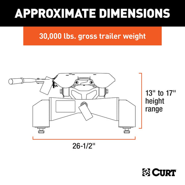 CURT A30 Fifth Wheel Trailer Hitch (MPN: 16070)
