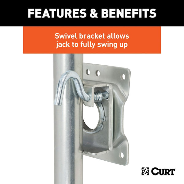 CURT Manual Sidewind Trailer Tongue Jack (MPN: 28113)