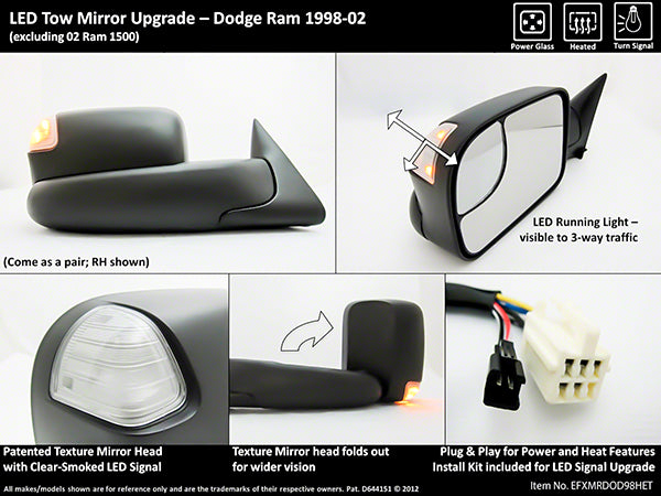 ProEFX Exterior Towing Mirror (MPN: EFXMRDOD98HET)