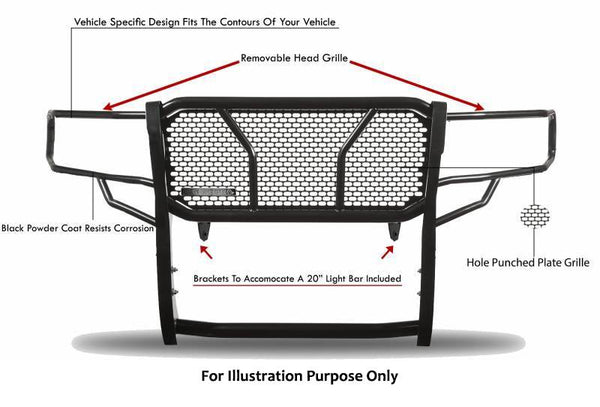 Black Horse Off Road Grille Guard (MPN: RU-GMSI14-B)