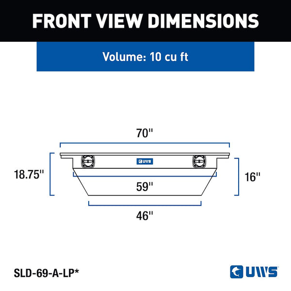 UWS Crossover Deep Low Profile Tool Box (MPN: SLD-69-A-LP)