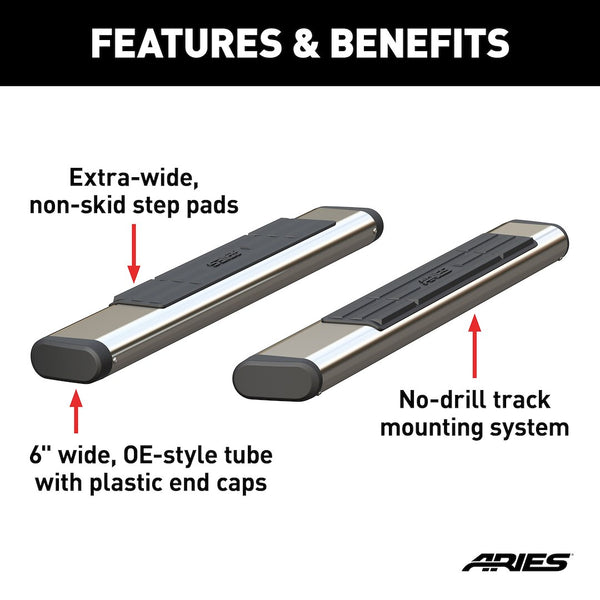Aries 6 Inch Oval Nerf Bars (MPN: S2853)