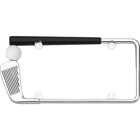 License Plate Frame with Golf Club and Ball Design (MPN: 19509)