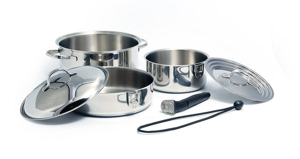 Camco Stainless Steel Nesting Cookware Set (MPN: 43920)