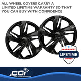 Coast To Coast 16 Inch Black Wheel Cover Set (MPN: IWC54116BLK)