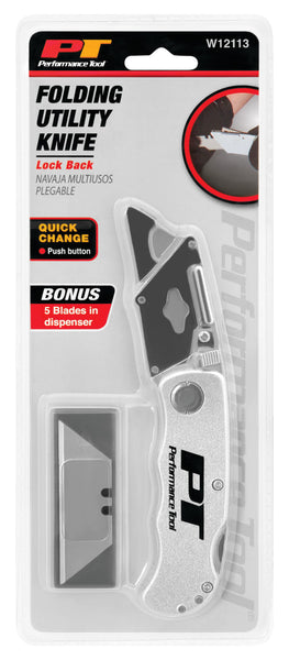 Performance Tool Folding Utility Knife (MPN: W12113)
