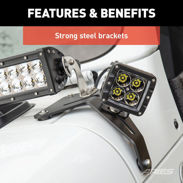 Aries LED Light Bar With Windshield Brackets (MPN: 1501306)