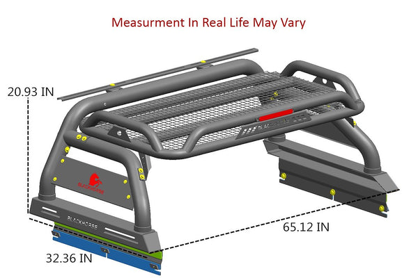 Black Horse Off Road Truck Bed Bar (MPN: ATRB7BK-PLFB)