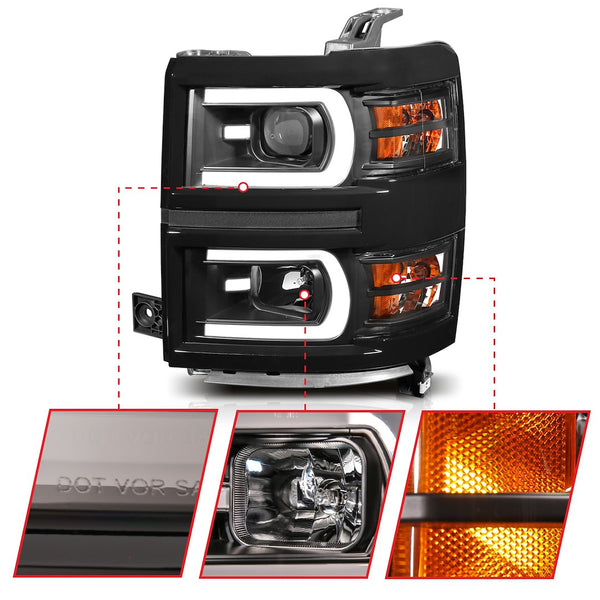 AnzoUSA Headlight Assembly With Projector Beam (MPN: 111412)