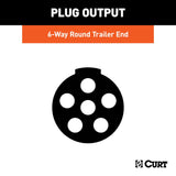 CURT 6-Way Round Trailer Wiring Connector (MPN: 58081)