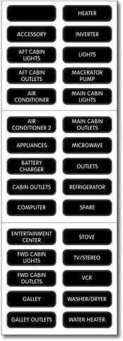 Multi Purpose Label Set for Marine and Vehicle Electrical Systems (MPN: 8031-BSS)