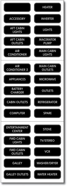 Multi Purpose Label Set for Marine and Vehicle Electrical Systems (MPN: 8031-BSS)