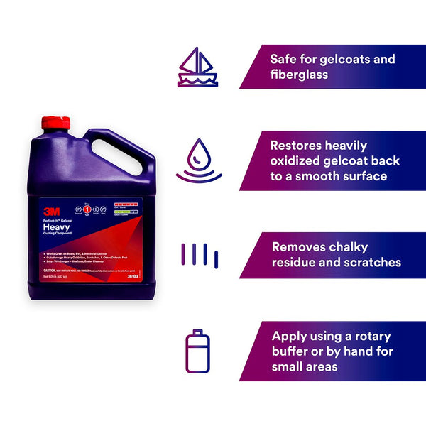 3M Perfect-It Gelcoat Heavy Cutting Compound (MPN: 36103)
