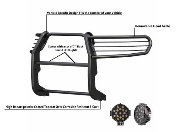 Black Horse Grille Guard Kit (MPN: 17A152500A1MA-PLB)