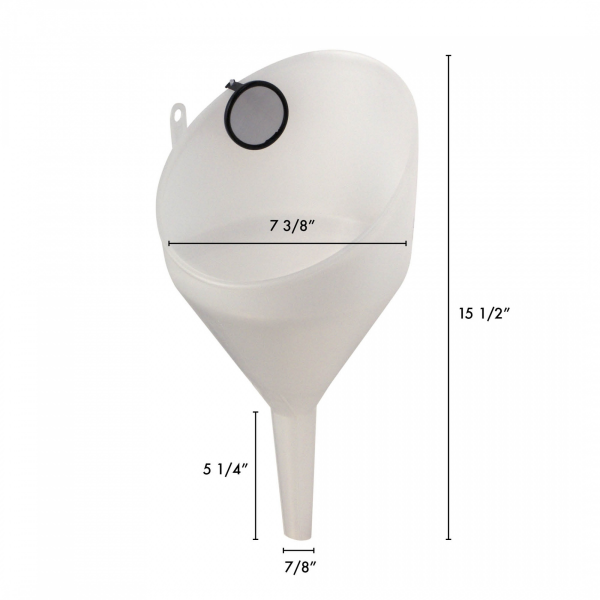 WirthCo Polyethylene D Shaped Funnel (MPN: 90080)