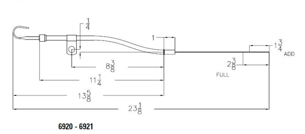 Mr Gasket Oil Dipstick With Chrome Tube (MPN: 6920)