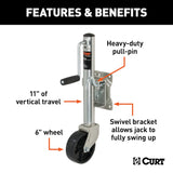 CURT Manual Sidewind Trailer Tongue Jack (MPN: 28112)