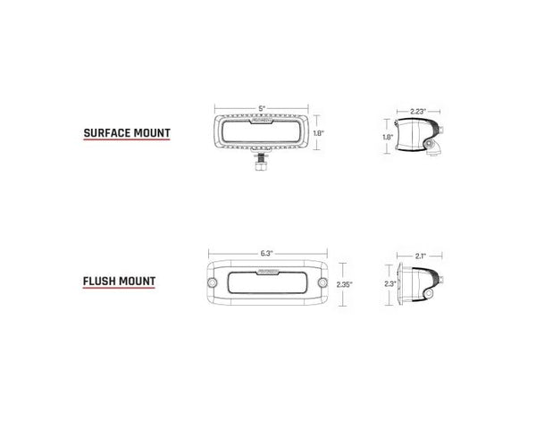 Rigid Driving Fog Light SR-Q Series Midnight Edition (MPN: 905513BLK)