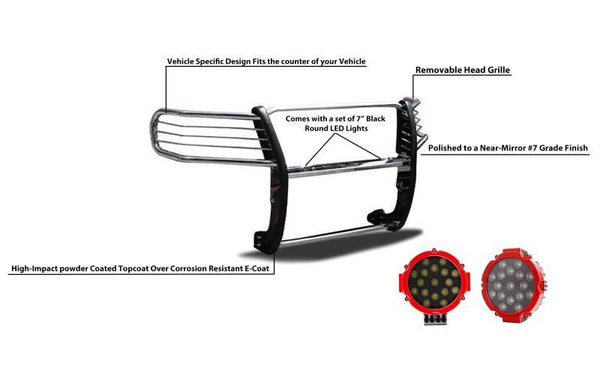 Black Horse Grille Guard Kit (MPN: 17A098900MSS-PLR)
