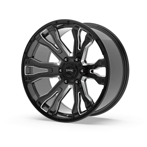 Torque Wheels 20 Inch Gloss Black Milled Wheel (MPN: TW407C-20908413-12)