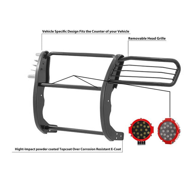 Black Horse Grille Guard Kit (MPN: 17NE23MA-PLR)