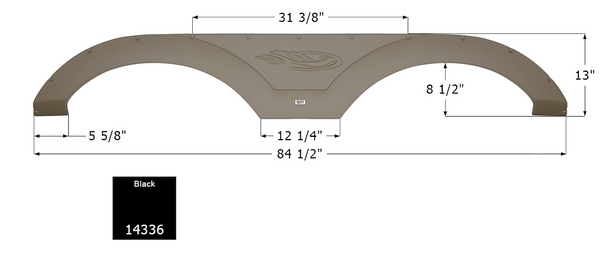 Icon Fender Skirt for Tandem Axle (MPN: 14336)