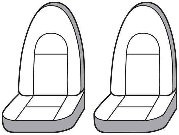 Custom Seat Cover for High Back Bucket Seats (MPN: SS1233WFTP)