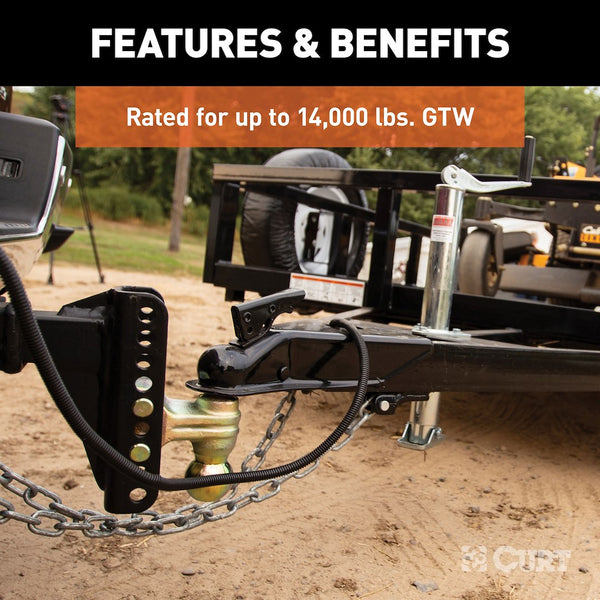 CURT Adjustable Trailer Hitch Ball Mount (MPN: 45900)