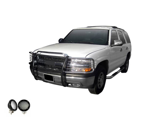Black Horse Offroad Grille Guard Kit (MPN: 17GT23MSS-PLFB)