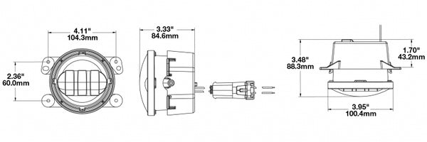 J.W. Speaker 6145 J2 Series LED Fog Light (MPN: 0554573)