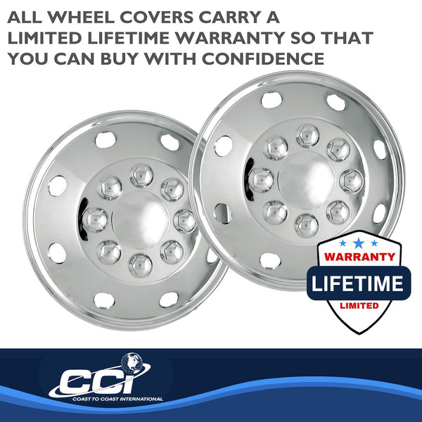 Coast To Coast Wheel Cover 16.5 Inch Chrome Plated Plastic Set of 4 (MPN: IWCAL165P)