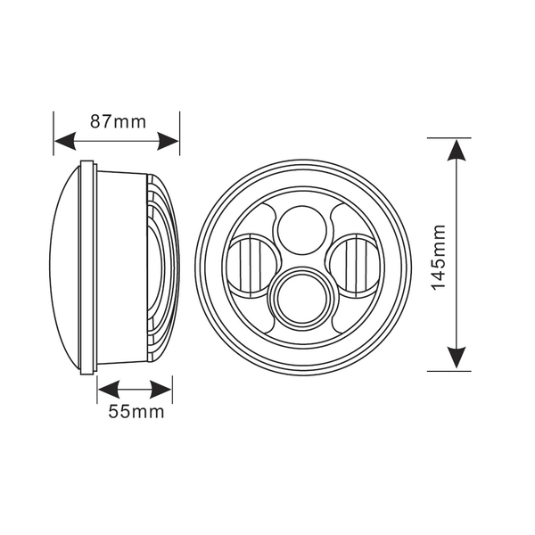 Quake LED Headlight Assembly Tempest Series (MPN: QTE471)