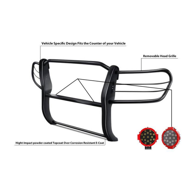 Black Horse Grille Guard Kit (MPN: 17SG598MA-PLR)