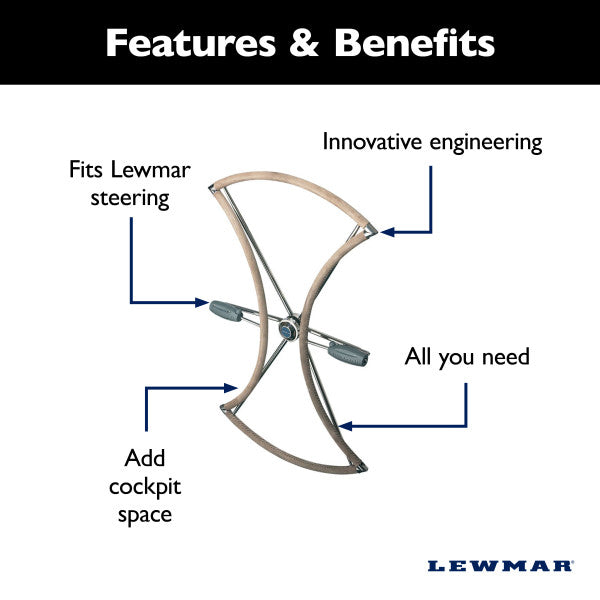 Lewmar Folding Steering Wheel (MPN: 89700407)